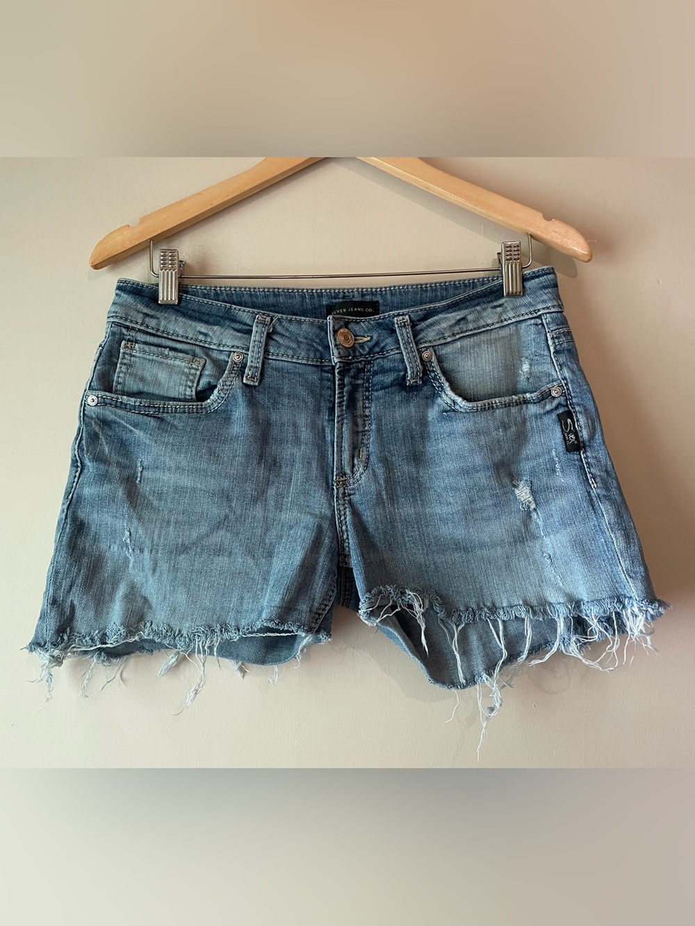 🐱 Silver Jean Co. | Raw Cut Edge Denim Jean Shorts
